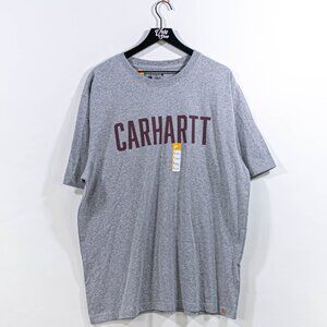 Carhartt Spell Out T-Shirt Large Textured Y2K Workwear Streetwear